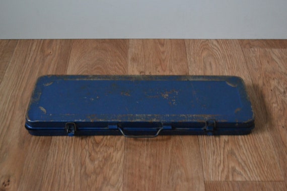 Vintage Blue Metal Tool Box: Empty Socket Set Case - Etsy