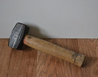 Vintage Small 3 1/4" Lump Hammer with Wooden Handle
