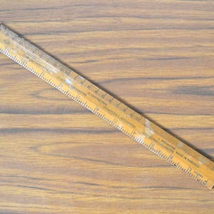 Vintage Helix Lineal aus Holz 32 cm - Made in England