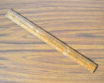 Vintage Helix Wooden Ruler 12" - Made in England