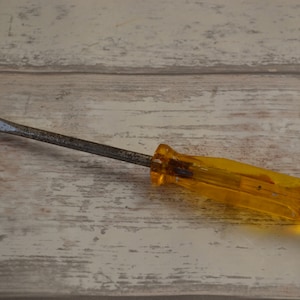 Vintage W Germany Foreign 8mm Flathead Screwdriver - Acetate Handle
