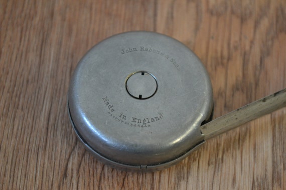 1940s Retractable Metal Tape Measure, All Metal Measuring Tape