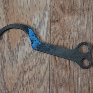 Vintage Small Bicycle Multi-tool Lock Ring C Hook 3/16 1/4 Whitworth Spanner