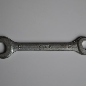 Vintage Neon 17mm 14mm Open Ended Spanner Wrench