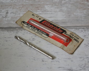 Vintage Cintride No. 12 Five Star Masonry Drill Bit 1/4" 6.5mm
