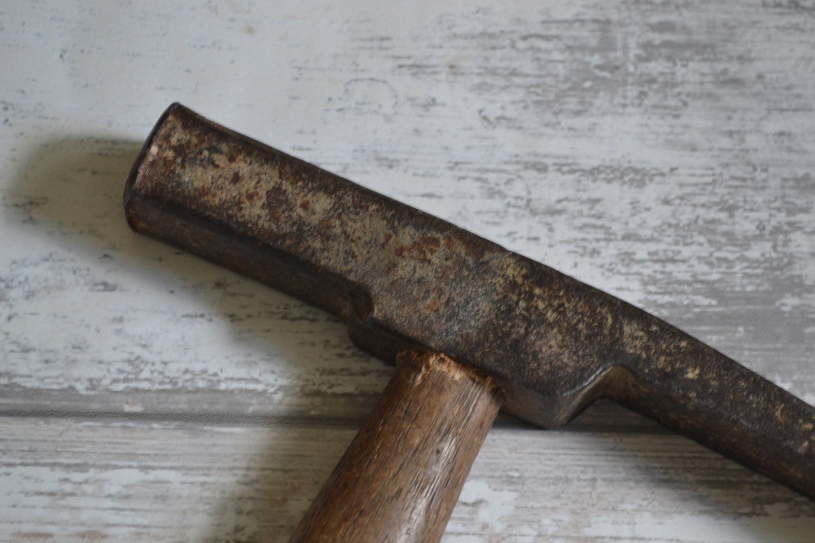 Vintage 8 Steel Masonry Brick Hammer With Wooden Handle Etsy