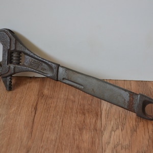 Vintage Bahco 9072 Adjustable Spanner Wrench 10" Steel - Made In Sweden