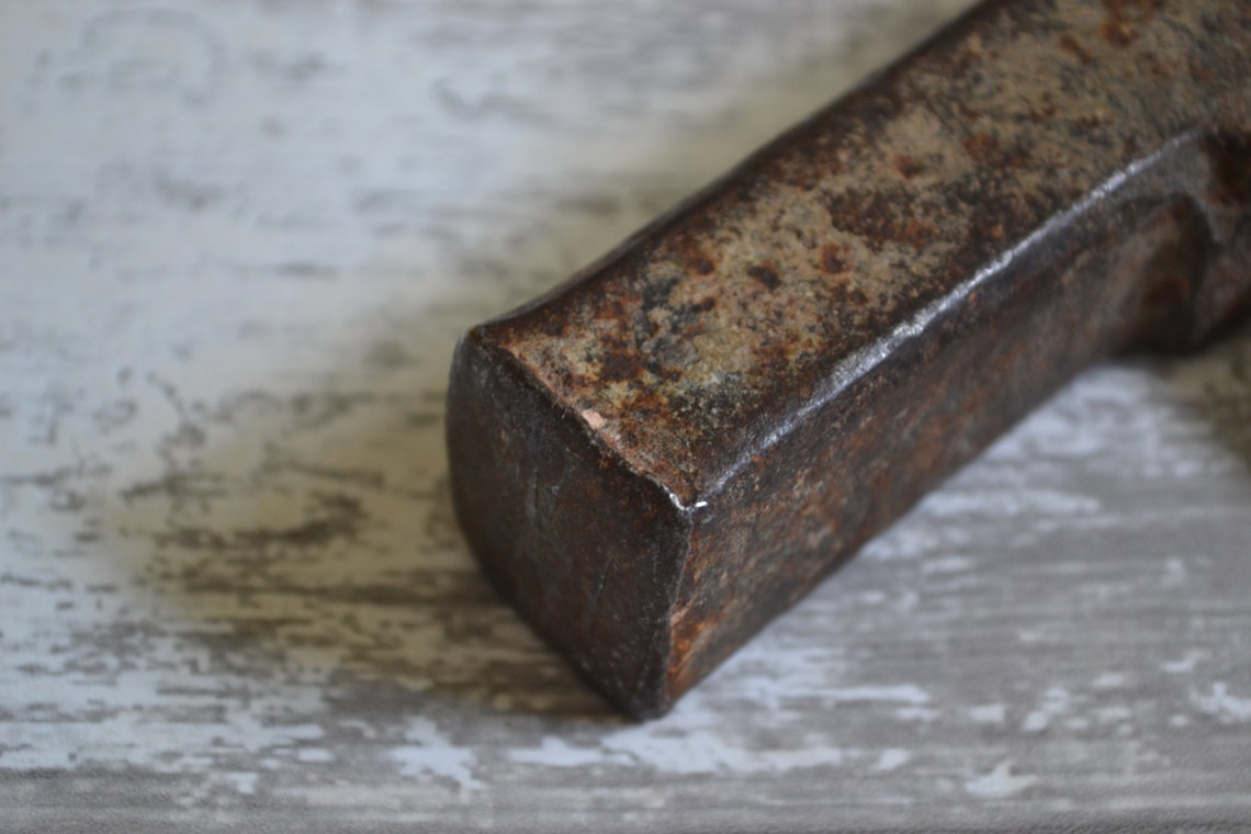 Vintage 8 Steel Masonry Brick Hammer With Wooden Handle Etsy