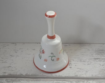 Vintage 1982 Mesa de porcelana pintada a mano Bell 5" x 3"