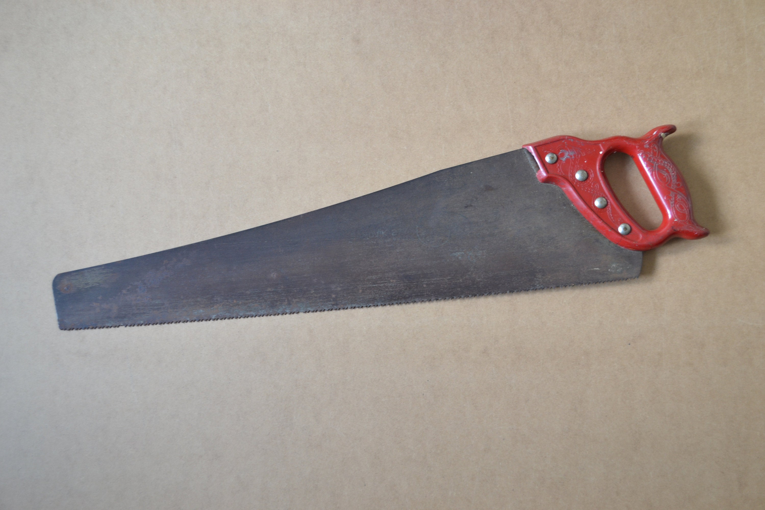 Vintage Sandvik No. 277 26 6T 7P Serpent Handle Hand Saw