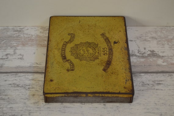 ヴィンテージ ステート エクスプレス 555 タバコ缶 - 5.75 インチ x