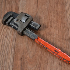 Vintage Tropfen geschmiedeter Stahl 250mm Verstellbar Stillson Pipe SchraubenschlüsselSchlüsselschlüssel