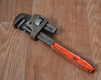 Vintage Drop Forged Steel 10 "250mm ajustable Stillson Pipe Wrench Spanner