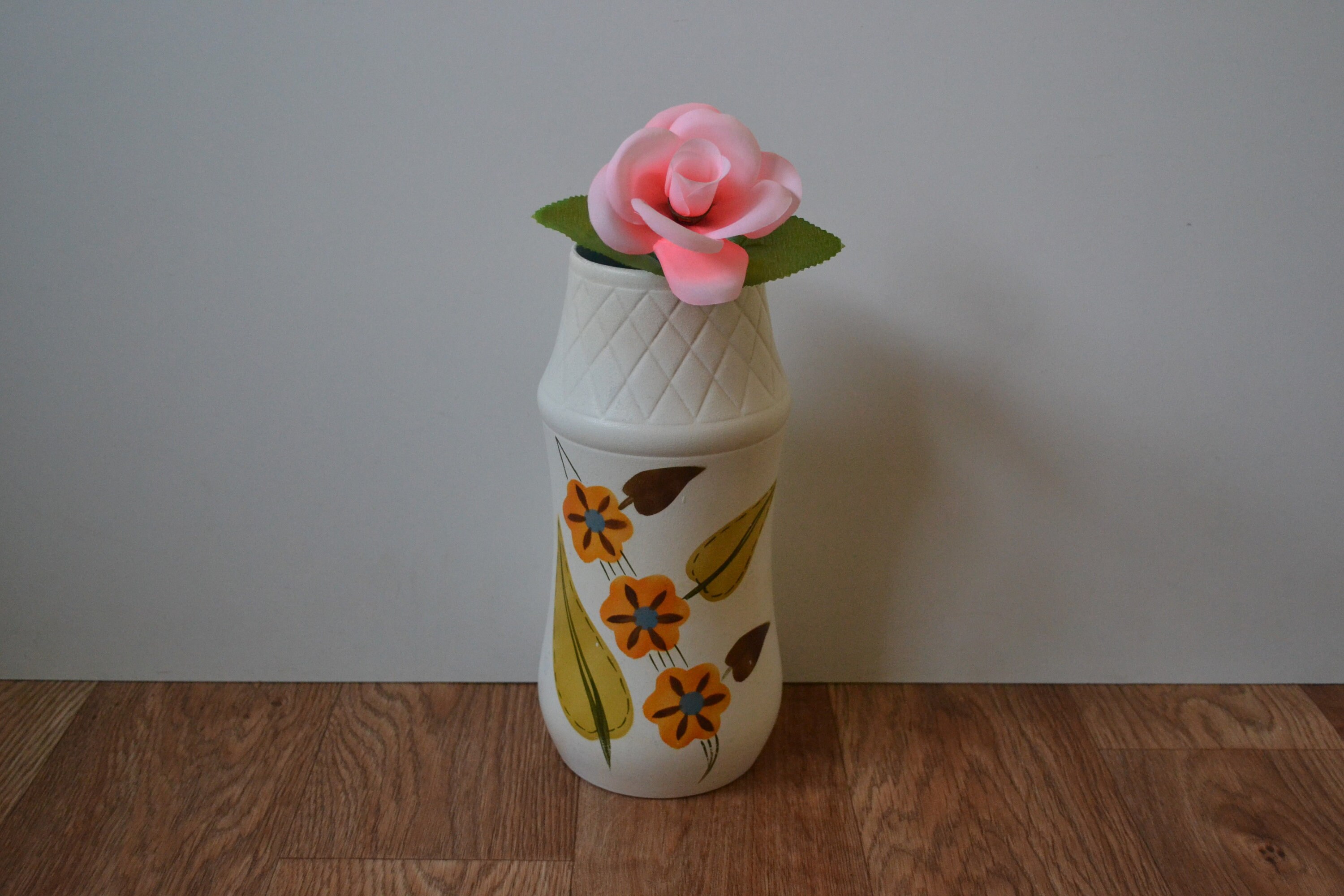 Vintage Ellgreave Topaz Ceramic Vase 28cm