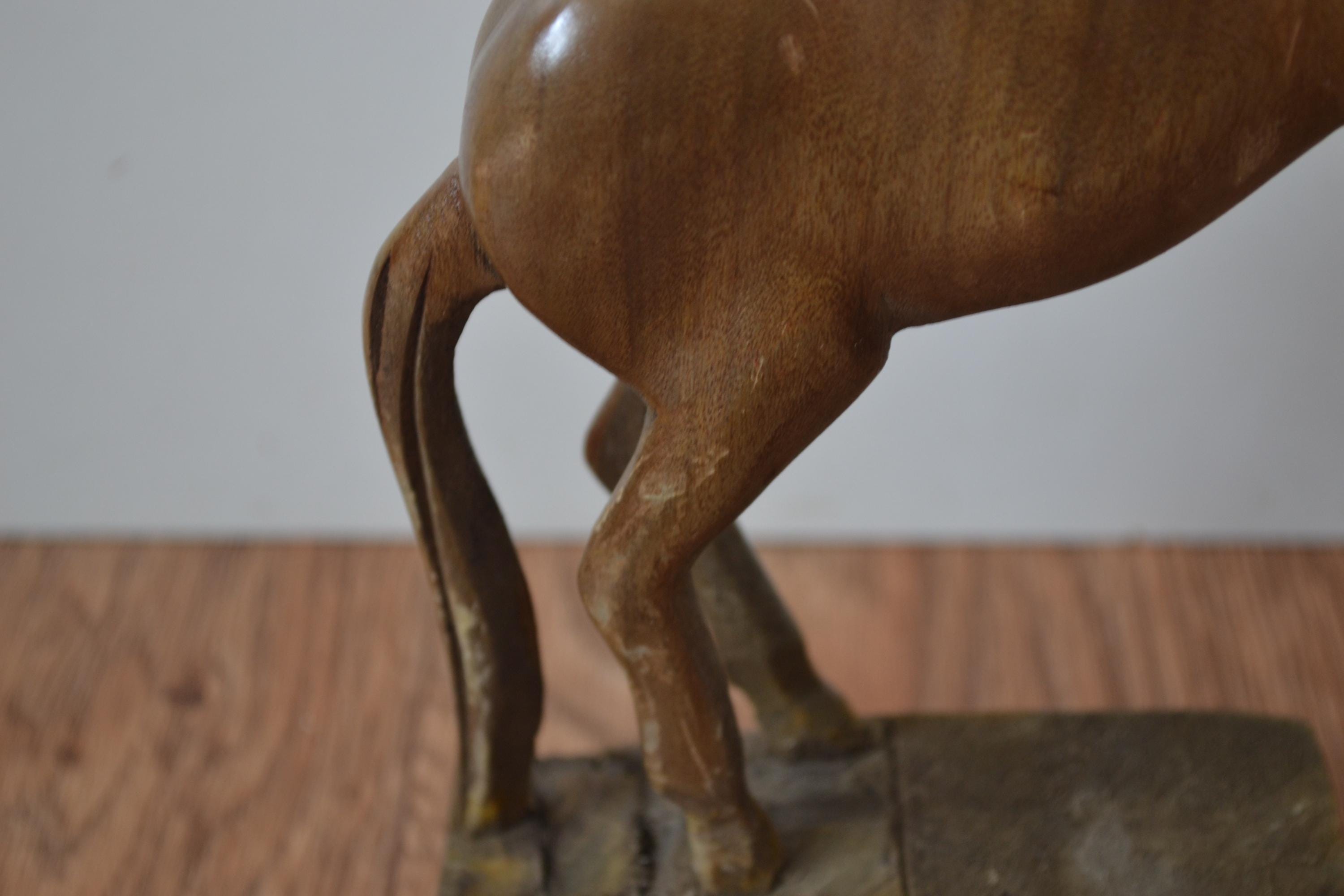 【ヴィンテージ】　木製　馬の彫刻 61vri89zKsL._AC_UF350,