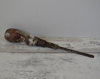 Vintage Unrestored Cabinet Pattern Turnscrew 1/4&quot; Flathead Screwdriver