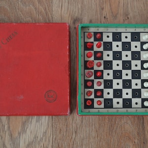 Vintage K&C London fickschackset resespel