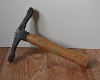 Vintage 19,5 x 2,5 cm Hammer mit Holzgriff