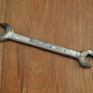 Vintage Original Stecoge Germany Chrome Vanadium  3/16&quot; W 1/4&quot; W Whitworth Open Ended Spanner Wrench