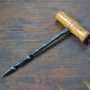 Vintage Holzgriff Twist Gimlet 1/4 &quot;x 5&quot;