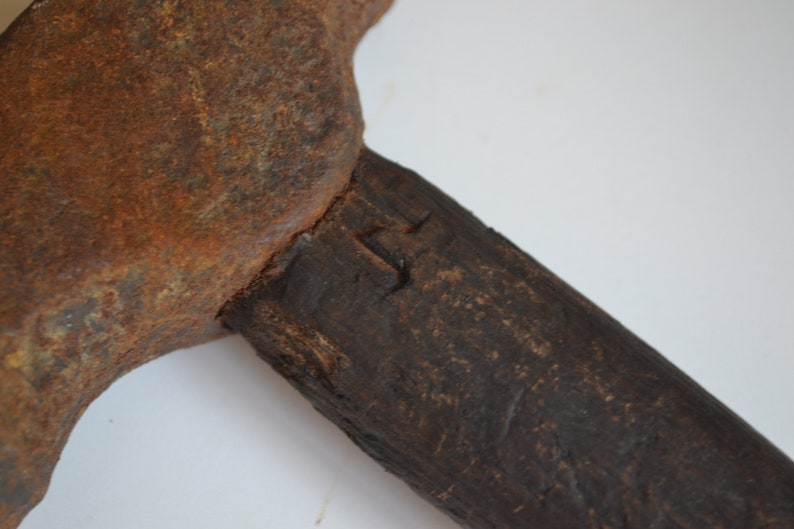 Vintage Cross Peen Hammer Wood Handle 13.5