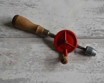 Vintage kleine Ei Beater Handbohrer mit Nylon-Antriebsrad