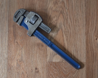 Vintage Record - Llave inglesa ajustable para tubos de acero forjado con caída Stillson de 14 pulgadas, fabricada en Inglaterra