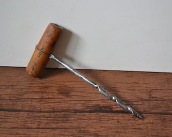 Vintage Holz Griff Twist Gimlet 7/32&quot; x 5&quot; Klinge