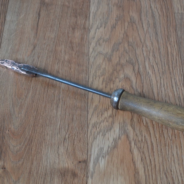 Vintage Unrestored Small Soldering Iron - Python Size 2 Wooden Handle with Copper Head