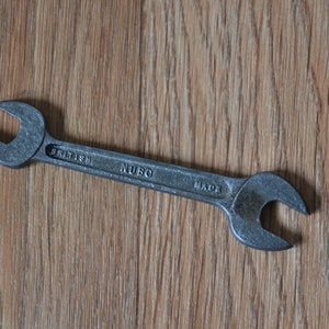 Vintage Nubo British Made 3/8&quot; & 7/16&quot; AF Open Ended Spanner Wrench 4.5&quot;