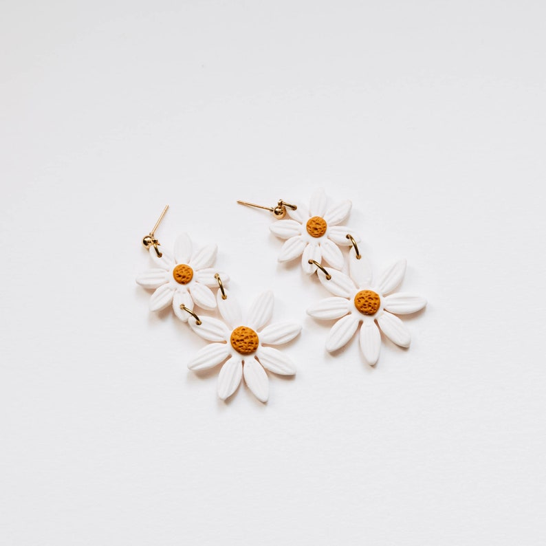 Statement Lightweight Daisy Earrings Gifts for Her Large Etsy