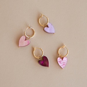 Love Grows Here Heart Hoops Mix & Match, Love Valentines Theme Earrings