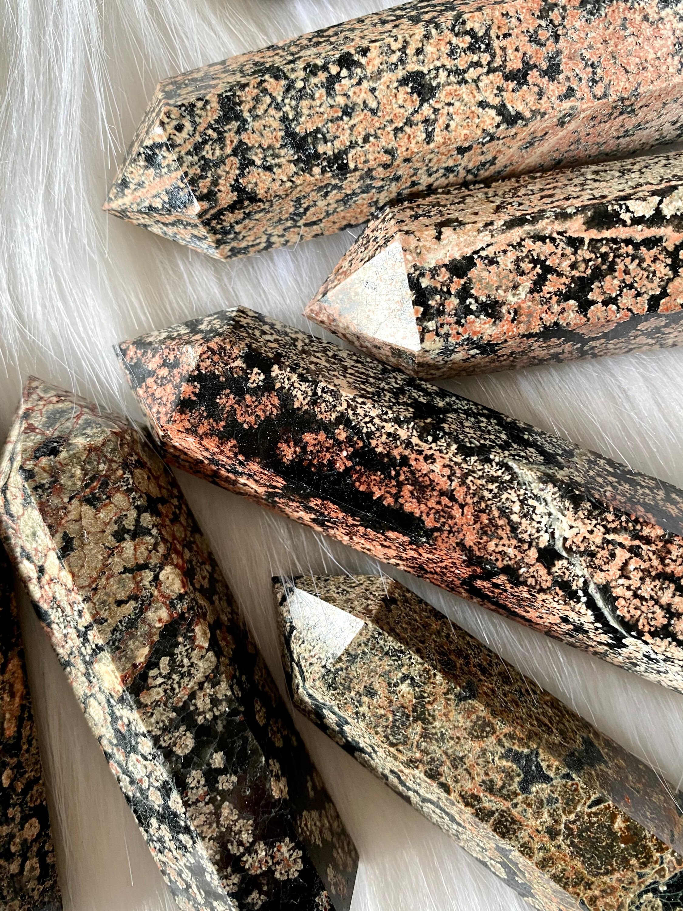 Mexican Red Snowflake Jasper Points