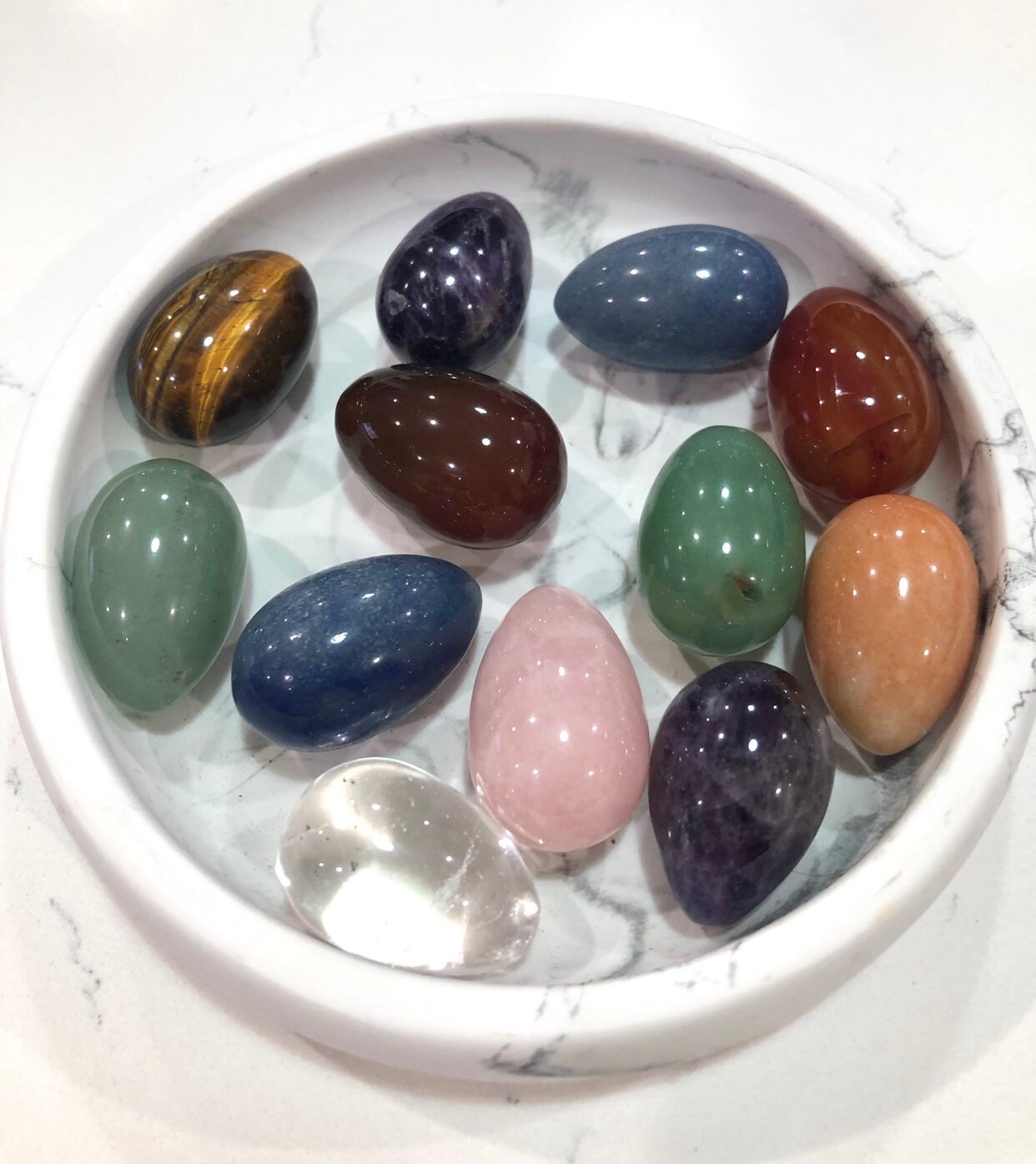 Crystal Carved Eggs