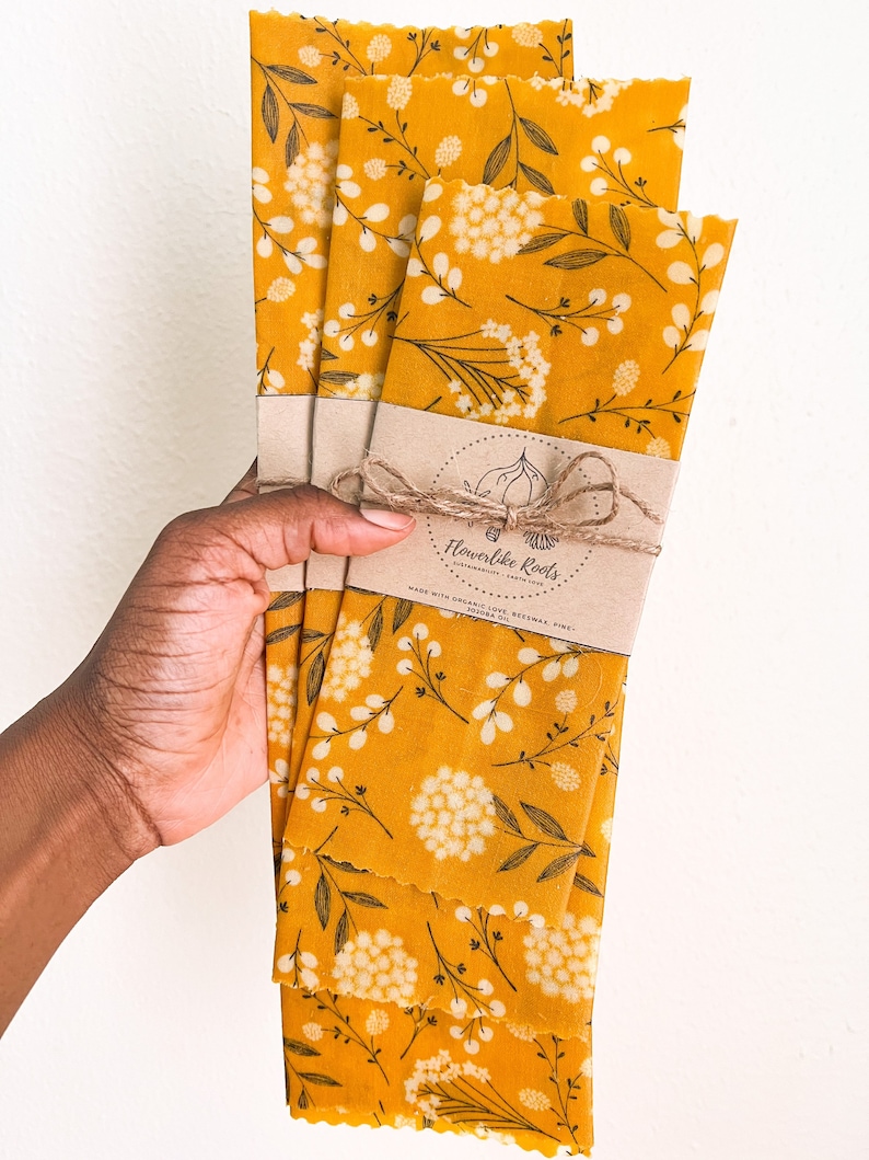 Zyra's Dandelions Reusable EcoWrap Beeswax Wrap image 1