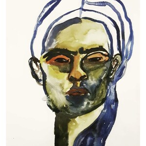 Art Digital Printable Portrait Watercolour Emma Cornelia