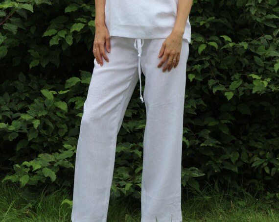 Linen pants women/ Linen trousers/ Linen trousers for women/ Summer trousers/ White linen trousers women/ White linen trousers / Linen pants