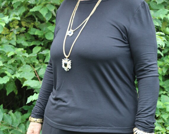 Black top/ Womens black top / Long sleeve top / Black shirt / Sheer top / Womens top / Womens blouse / Black blouse