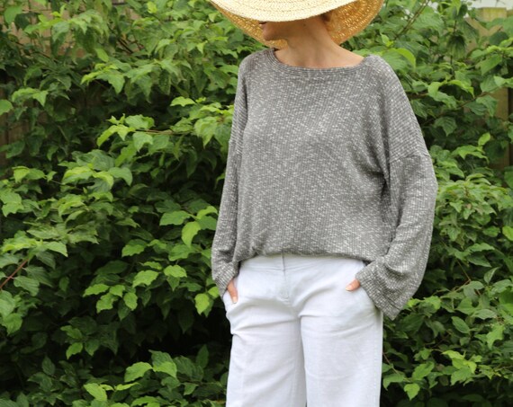 Long sleeve top/ Womens top / Womens sweater / Womens blouse / Casual top / Loose top