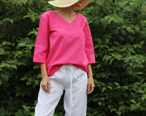 Linen top/ Linen tunic/ Linen top for women/ Summer tunic