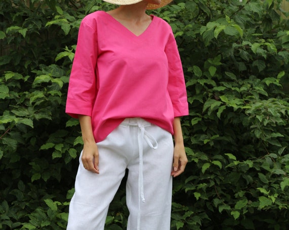 Linen top/ Linen tunic/ Linen top for women/ Summer tunic