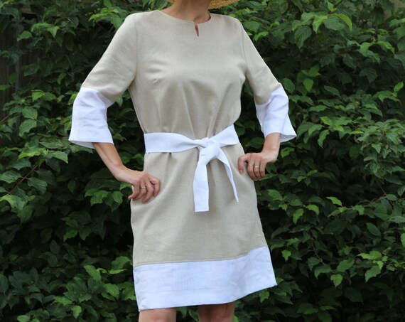 Linen dress / Summer dress / Linen kaftan / Linen dress for women / Midi linen dress / Womens linen dress