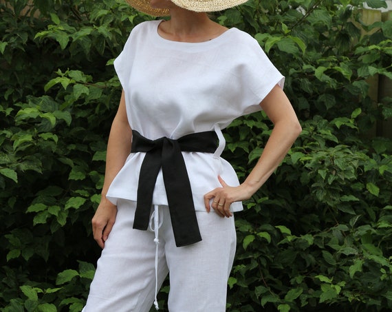Linen top/ Linen tunic/ Womens top / Summer tunic / White linen top / White linen tunic / Linen tunic for women