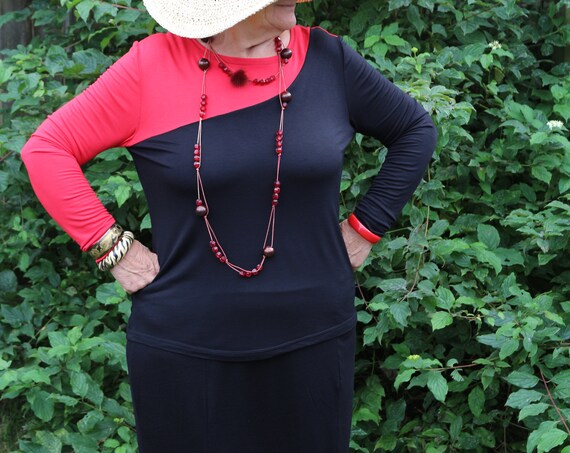 Black top/ Womens black top / Long sleeve top / Black shirt / Black long sleeve top / Womens top / Sexy top / Sheer top
