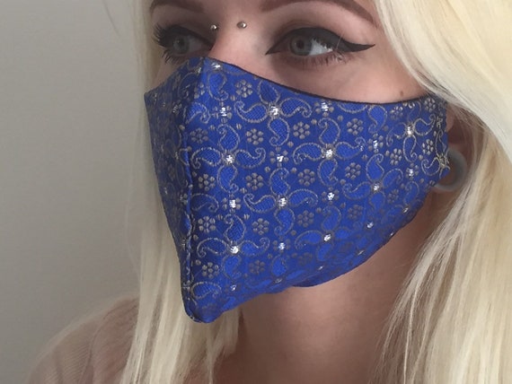 Face mask / Cotton face mask / Reusable face mask / Face mask UK / Washable face mask / Black and gold face mask