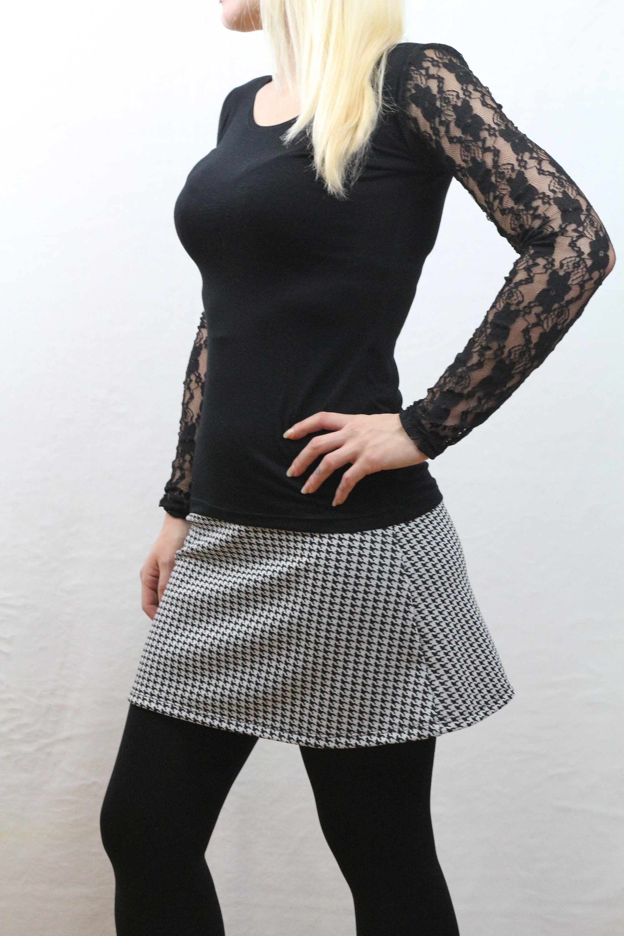 Image of Women Top/ Black Long Sleeve Top/Shirt Tops For Women