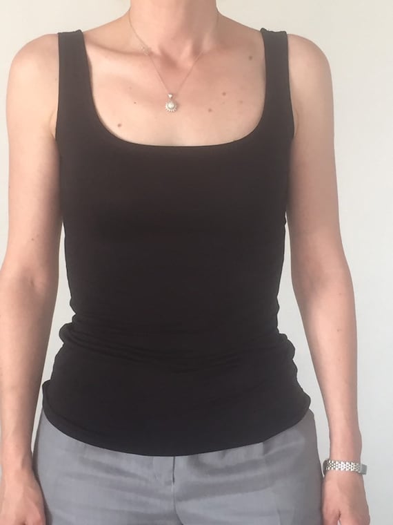 Black top/ Womens black top / Sleeveless top / Womens blouse / Sleeveles blouse / Sleeveles black top / Black tank top