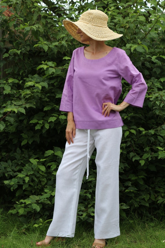Linen top / Linen tunic / Summer top / Linen top for women