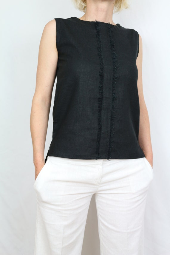 Linen top / Summer top / Sleeveless linen top/ Linen blouse