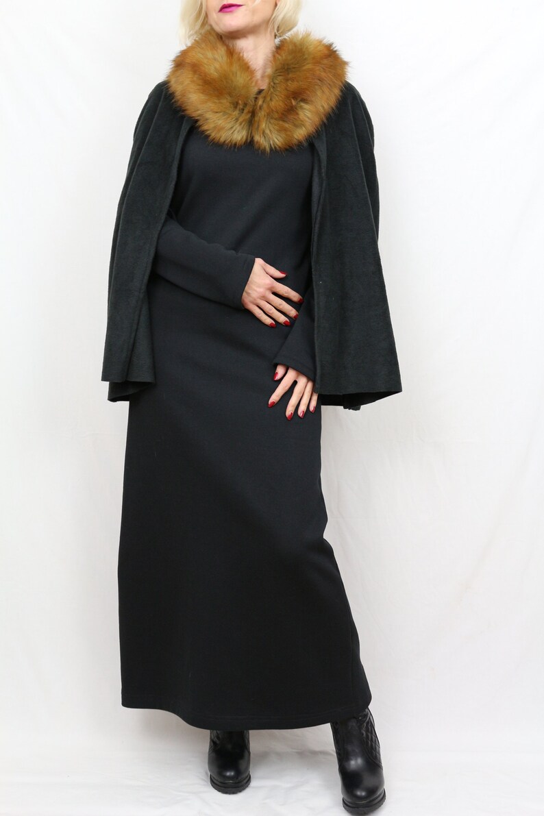 Long dress Winter dress Black dress